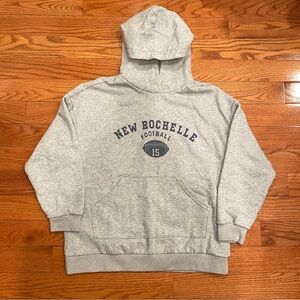 Grey New Rochelle Football Hoodie